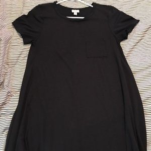Lularoe XS solid black carly NWT